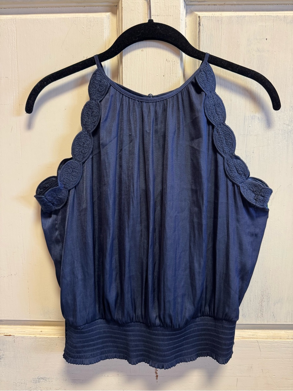 Women’s White House Black Market Embroidered Halter Top